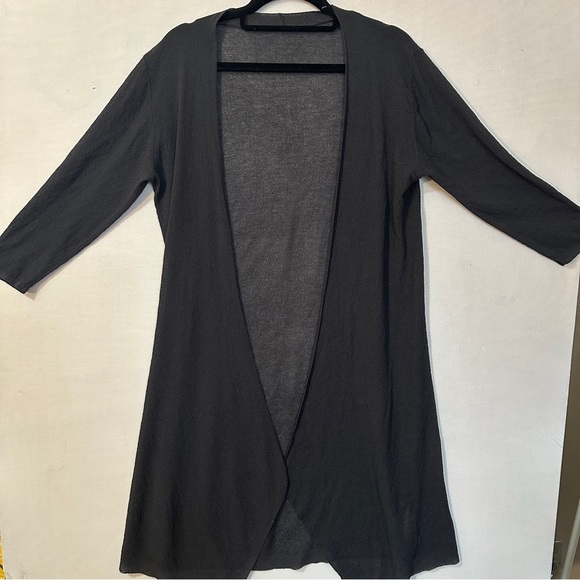 Elegant Gray Open-Front Lightweight Cardigan Sweater fit (S/M) - Picture 1 of 7